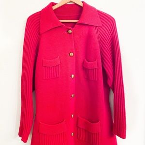 vintage fuchsia cardigan